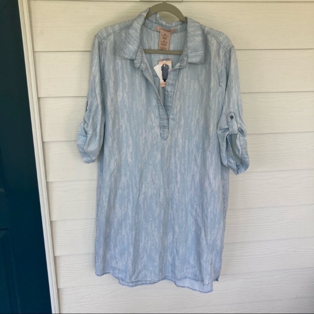 Philosophy Tencel Chambray Button Down Shirt Dress